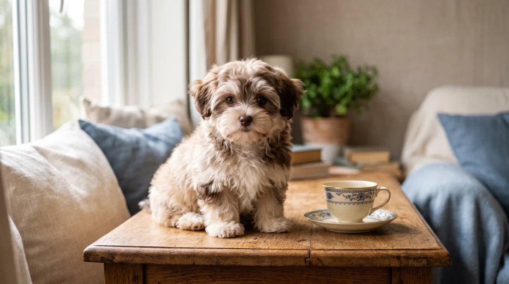 Teacup_Havanese_sitting_on_wood